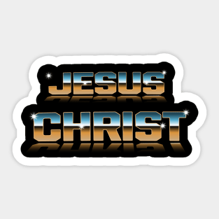 Jesus Christ Chromed Sticker